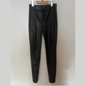 Zara leather pants new straight leg petite